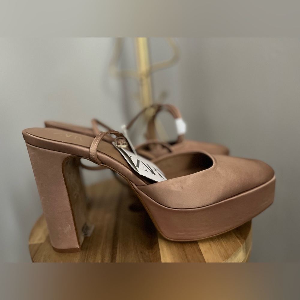 Zara Platform Pink Strappy Heels NWT ~ Size 9
